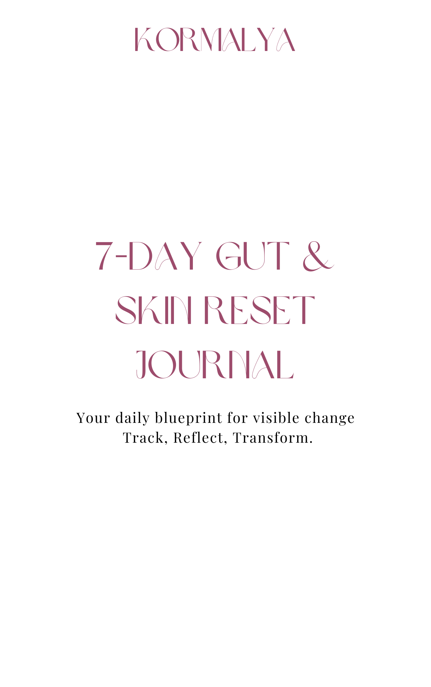 7-Day Gut & Skin Reset Journal